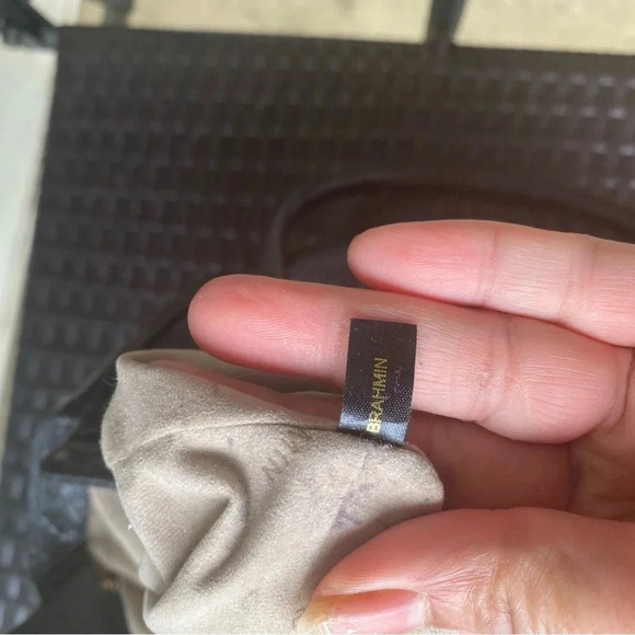 Brahmin Croc Embossed Tote Bag, Black - Picture 12 of 17